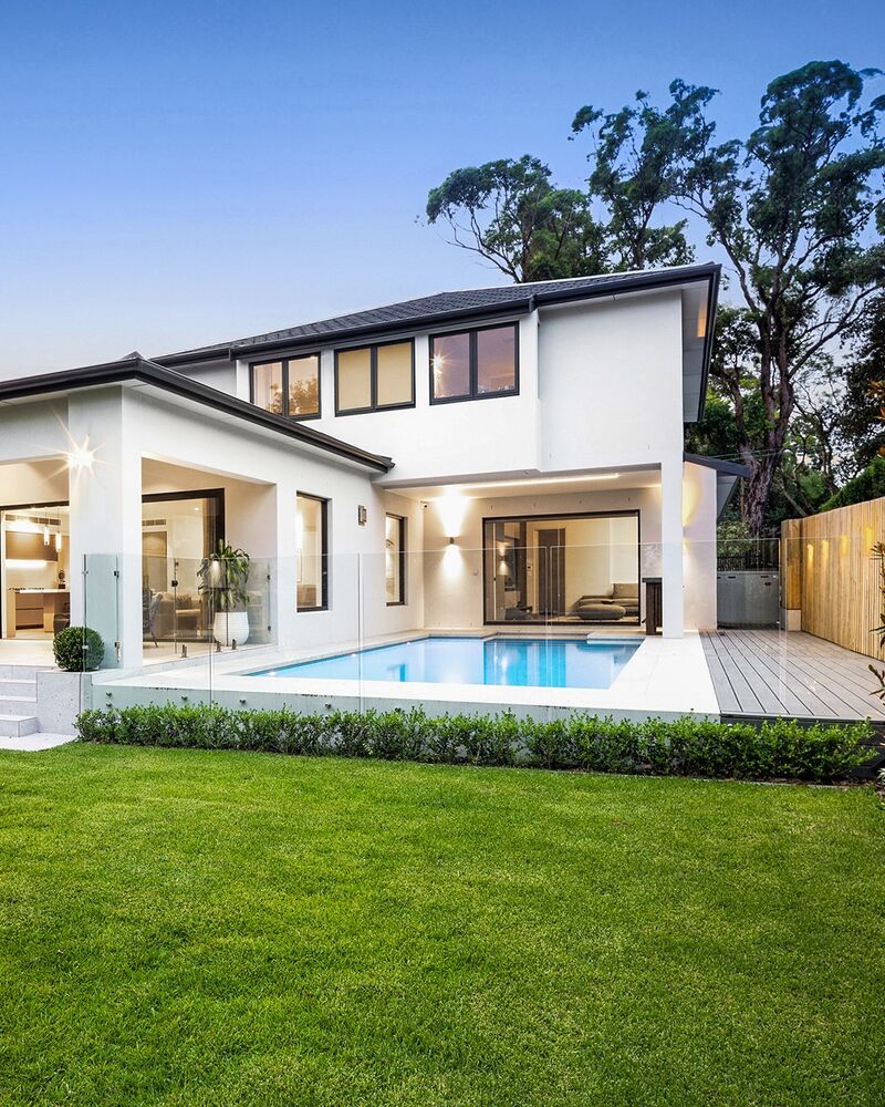 Rear exterior and pool — East Lindfield home exterior painting by Unique Painting Australia